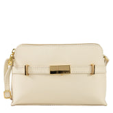 Bolsa de Couro Crossbody Jade - Off-White