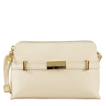 Bolsa de Couro Crossbody Jade - Off-White