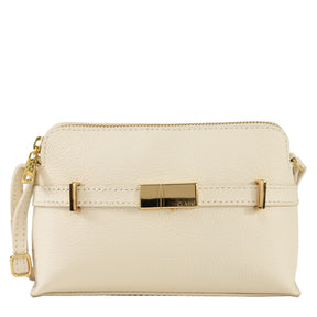 Bolsa de Couro Crossbody Jade - Preto