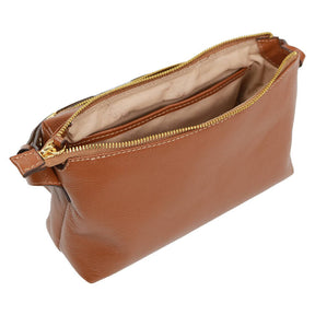 Bolsa de Couro Crossbody Malu - Nocciola
