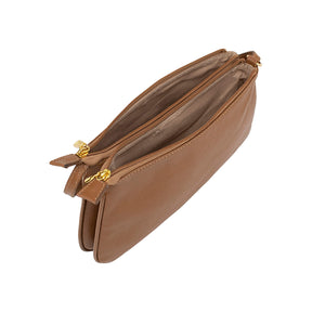 Bolsa de Couro Crossbody Maria - Nocciola