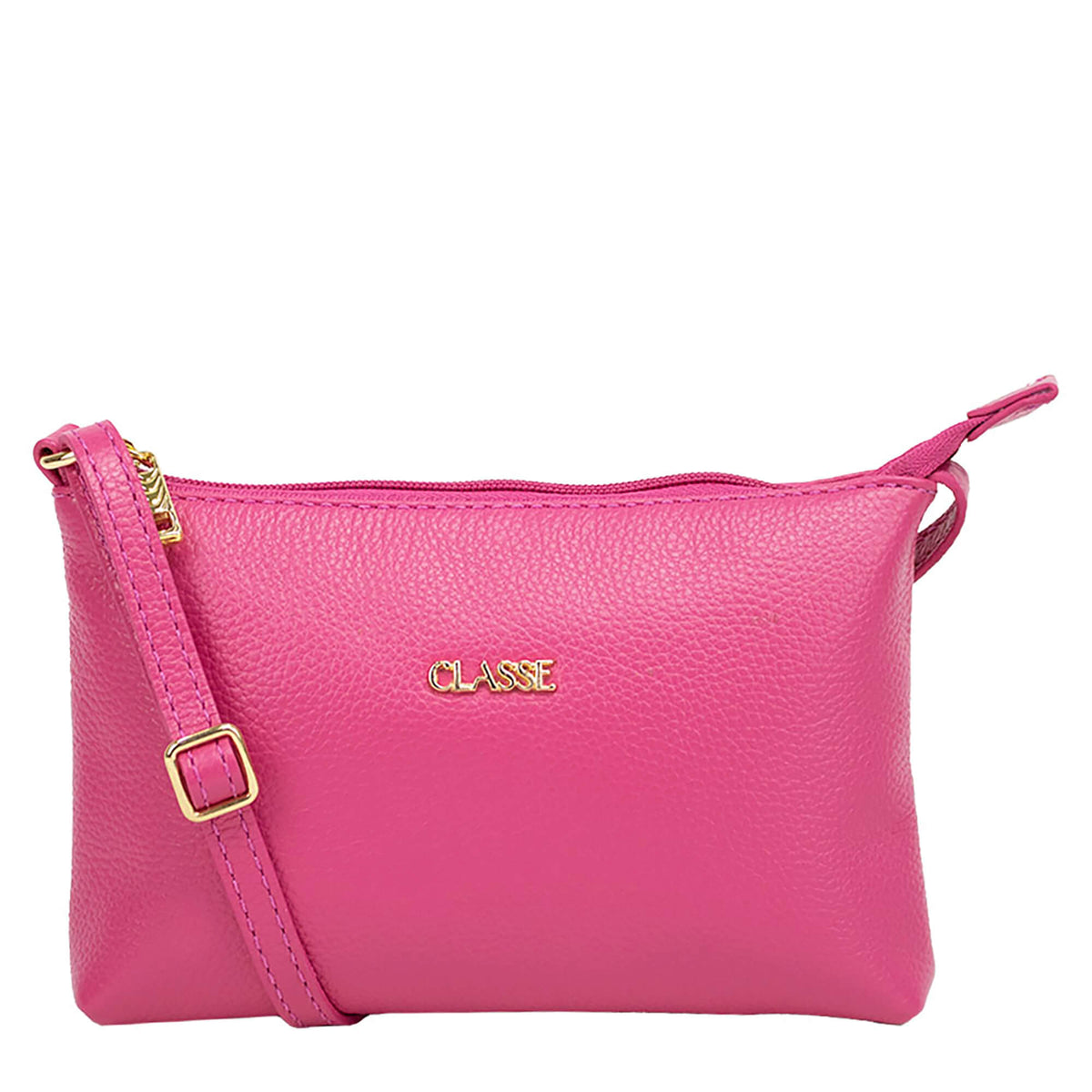 Bolsa de Couro Crossbody Mini Lili - Magenta