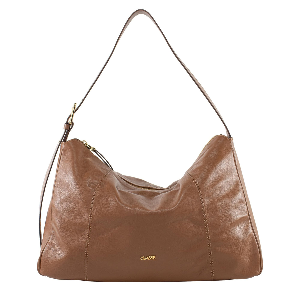 Bolsa de Couro Hobo Jade - Nocciola Soft