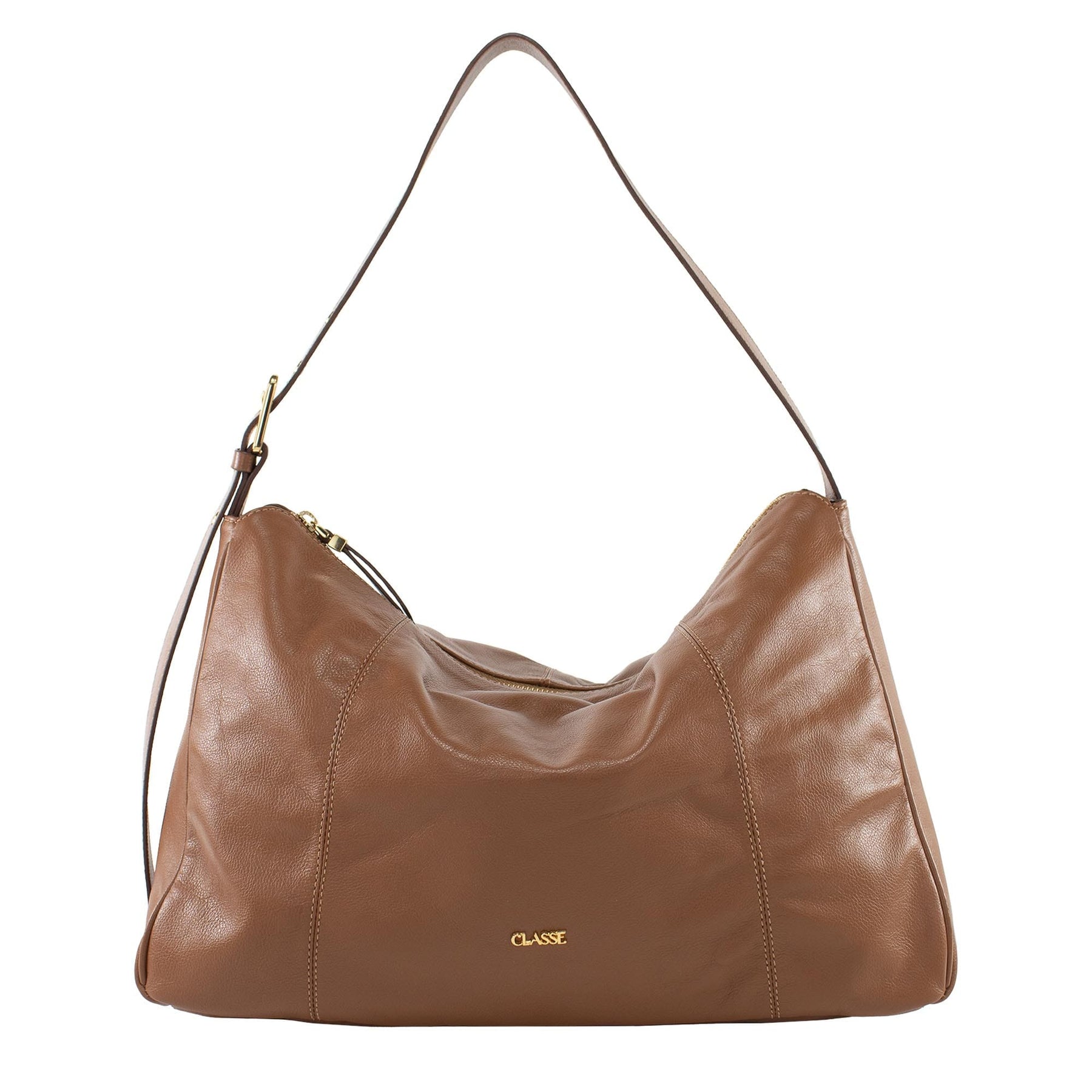 Bolsa de Couro Hobo Jade - Nocciola Soft