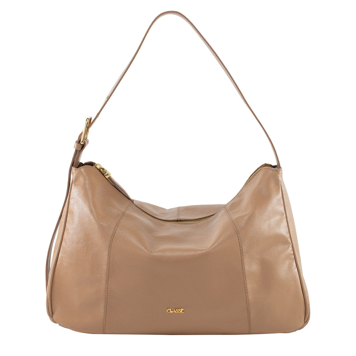 Bolsa de Couro Hobo Jade - Tan Soft
