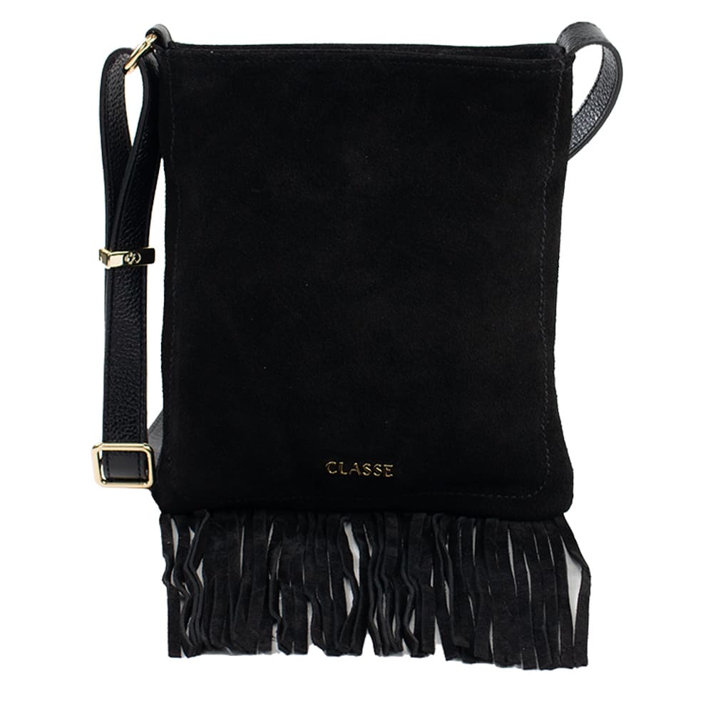 Bolsa de Couro Crossbody Lolla - Preto