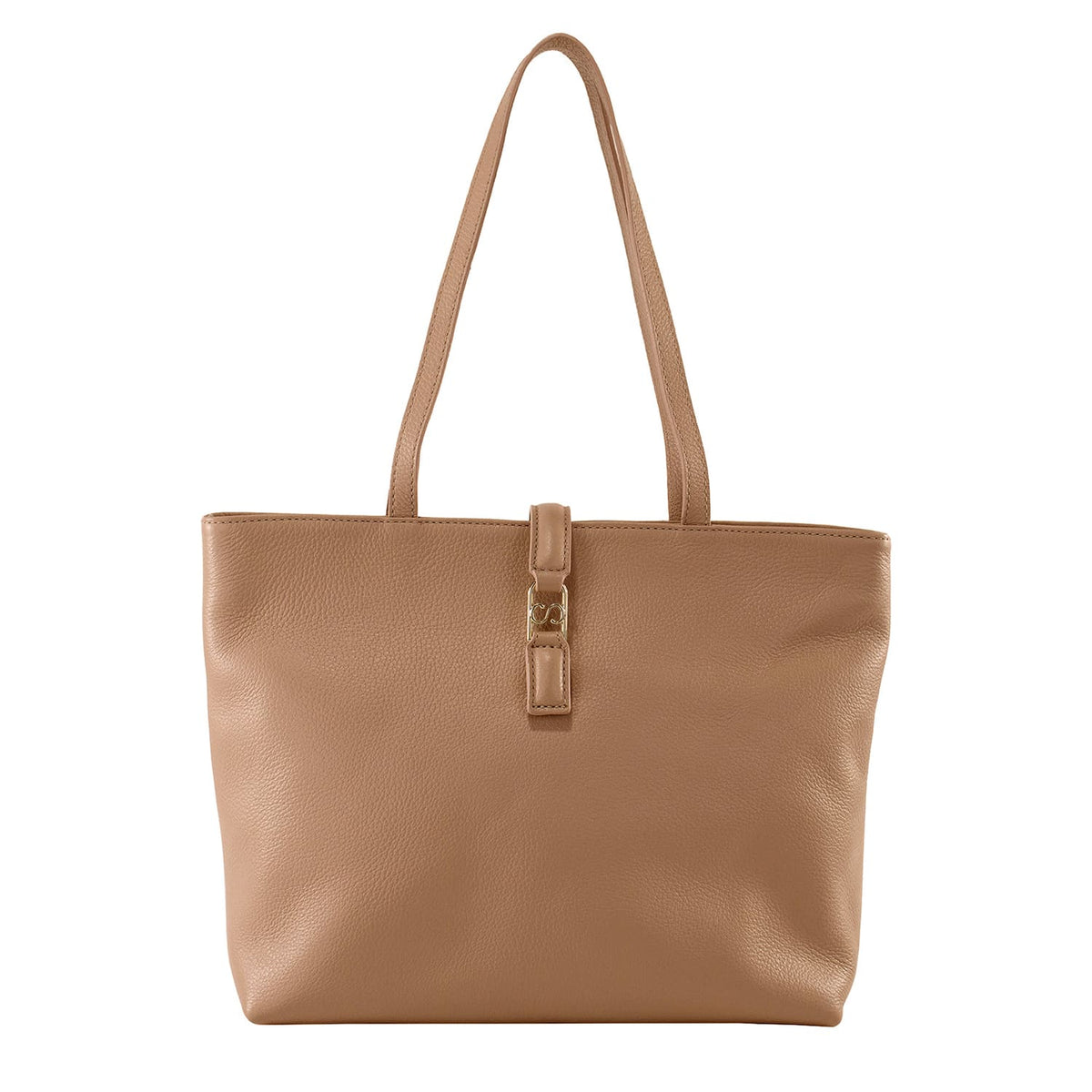 Bolsa Shopping Bag de Couro Liéri - Big Floater Tan