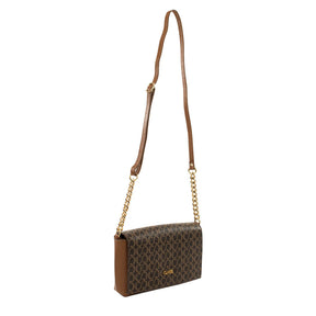 Bolsa Tiracolo Canvas Mia - Marrom/Nocciola