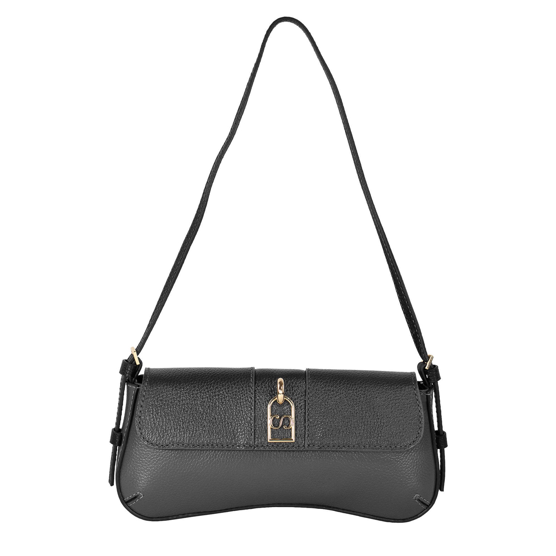 Bolsa Tiracolo de Couro Lisa - Allana