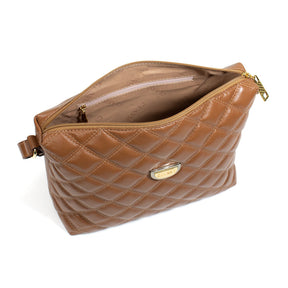 Bolsa de Couro Matelassê Crossbody Grande - Maia