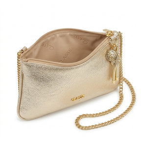 Bolsa Crossbody de Couro - Ouro