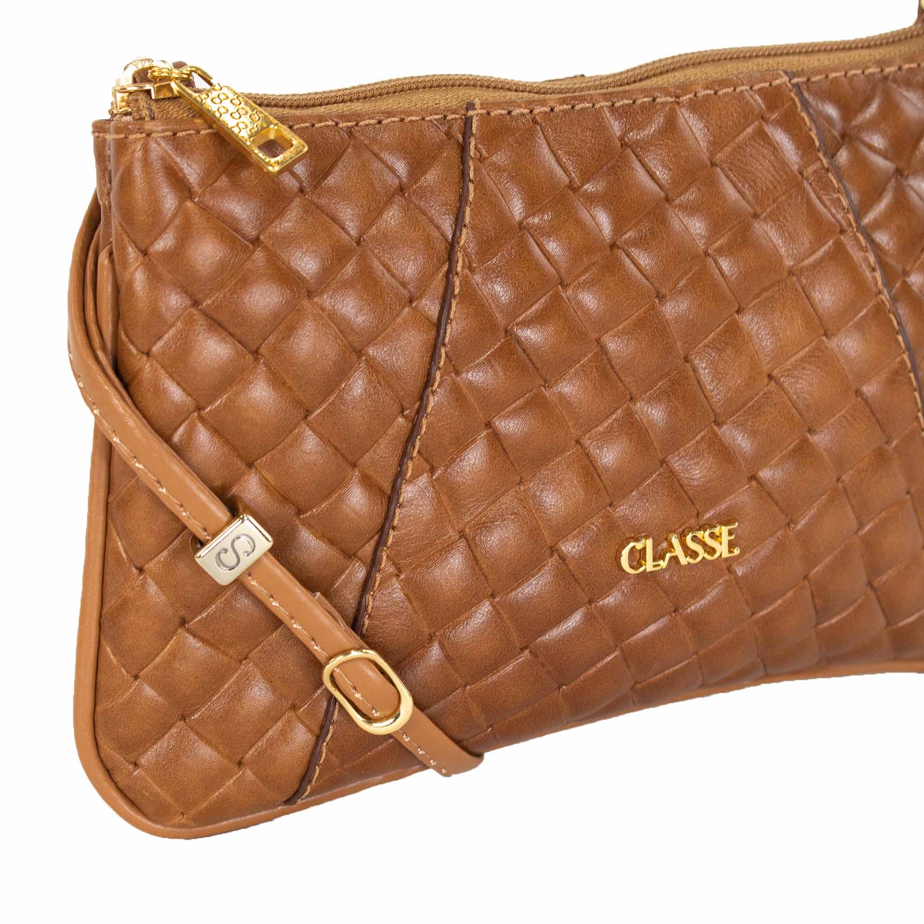 Bolsa Crossbody de Couro Tramado - Milli