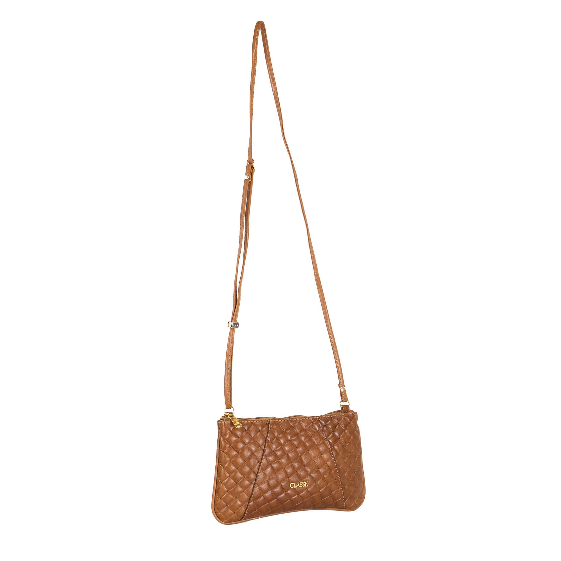 Bolsa Crossbody de Couro Tramado - Milli