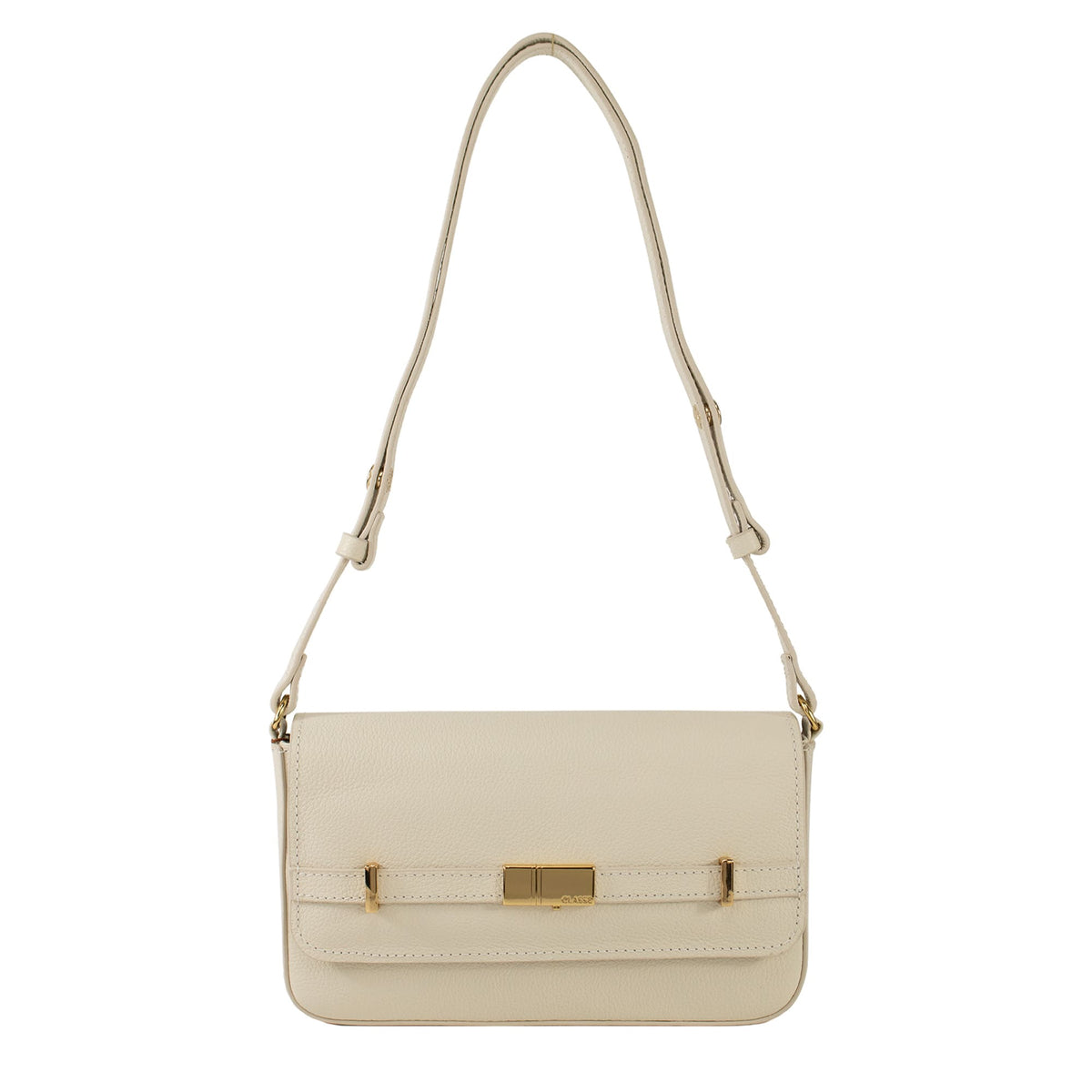 Bolsa de Couro Tiracolo Jade - Off-White