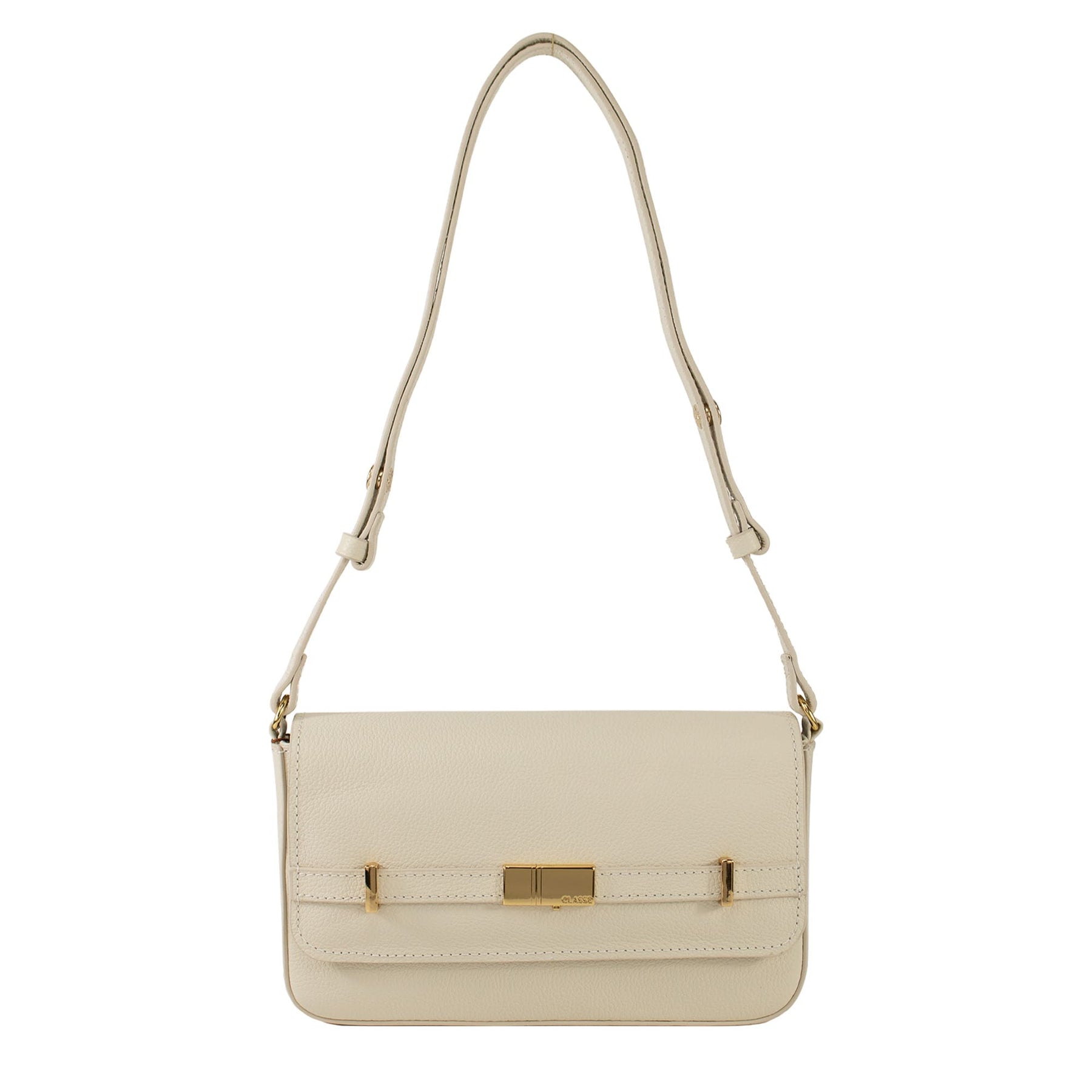 Bolsa de Couro Tiracolo Jade - Off-White