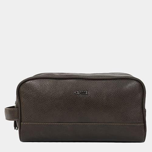 Necessaire de Couro Masculina Grande com 2 bolsos - Adventure
