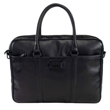 Pasta de Couro Tranversal Masculina Náutica - Preto