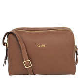 Bolsa Crossbody de Couro Jade - Castor