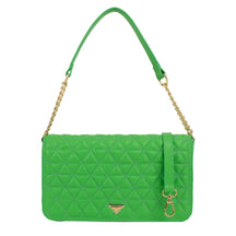 Bolsa Tiracolo Brenda Couro Matelassê - Verde Tropical