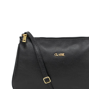 Bolsa de Couro Crossbody Maria - Preto