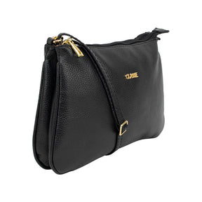 Bolsa de Couro Crossbody Maria - Preto