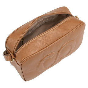 Bolsa de Couro Camera Bag Carol - Nocciola